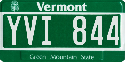 VT license plate YVI844
