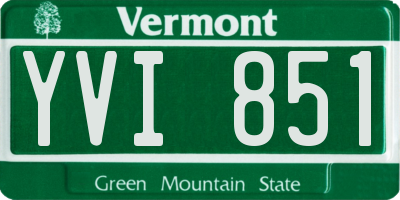 VT license plate YVI851