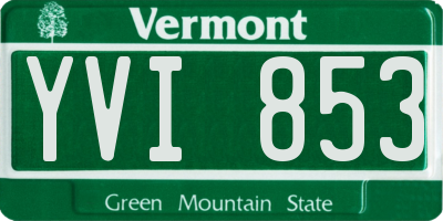 VT license plate YVI853