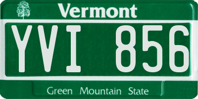 VT license plate YVI856