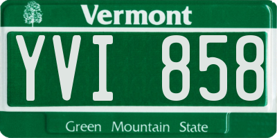 VT license plate YVI858