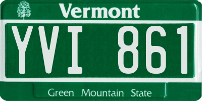 VT license plate YVI861
