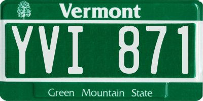 VT license plate YVI871