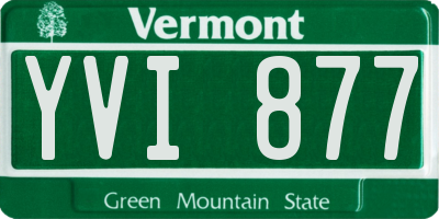 VT license plate YVI877