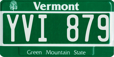 VT license plate YVI879