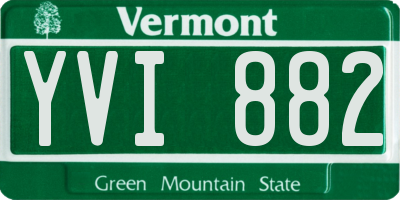 VT license plate YVI882