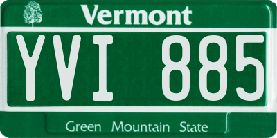 VT license plate YVI885
