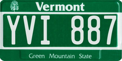 VT license plate YVI887