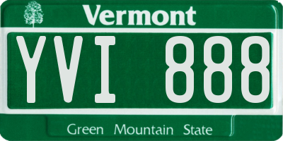 VT license plate YVI888