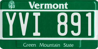 VT license plate YVI891