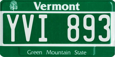 VT license plate YVI893