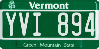 VT license plate YVI894