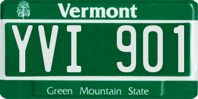 VT license plate YVI901