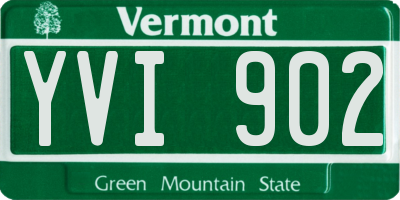 VT license plate YVI902