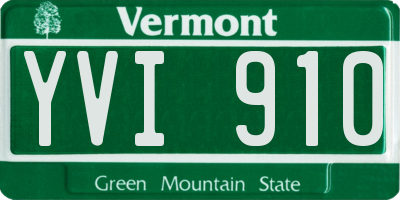 VT license plate YVI910