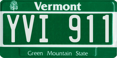 VT license plate YVI911
