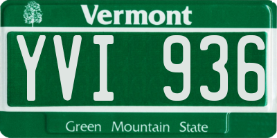 VT license plate YVI936