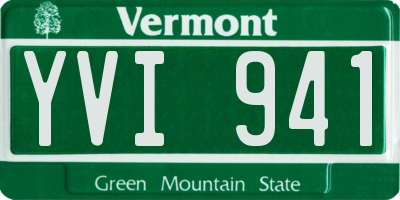 VT license plate YVI941