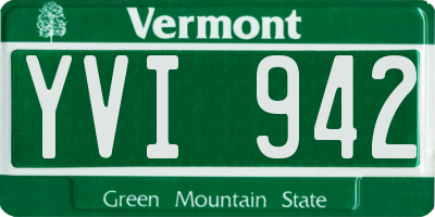 VT license plate YVI942