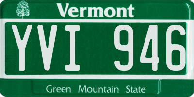 VT license plate YVI946
