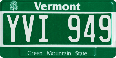 VT license plate YVI949
