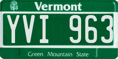 VT license plate YVI963