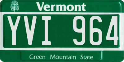 VT license plate YVI964