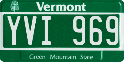 VT license plate YVI969