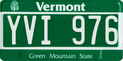 VT license plate YVI976