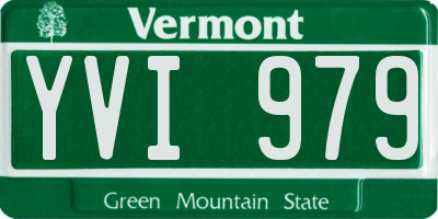VT license plate YVI979