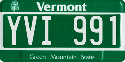 VT license plate YVI991