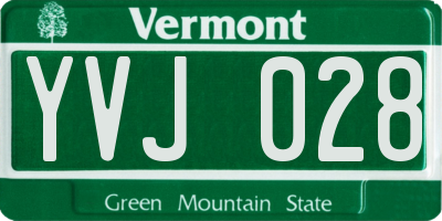 VT license plate YVJ028
