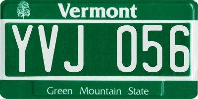 VT license plate YVJ056