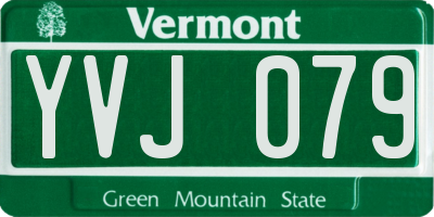 VT license plate YVJ079