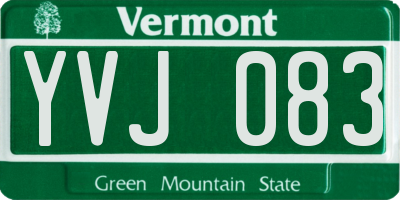 VT license plate YVJ083