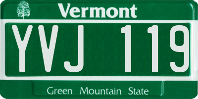VT license plate YVJ119