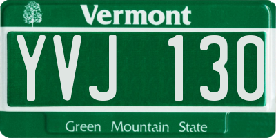 VT license plate YVJ130