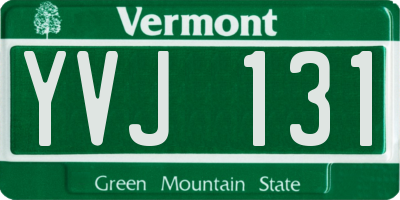 VT license plate YVJ131