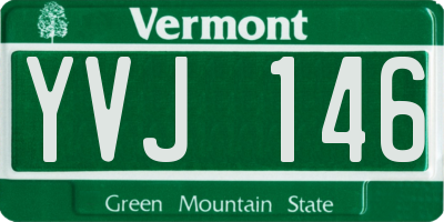 VT license plate YVJ146
