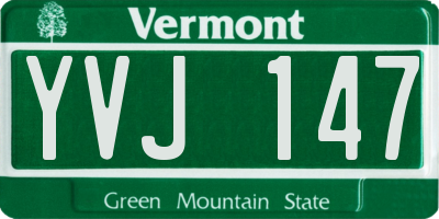 VT license plate YVJ147