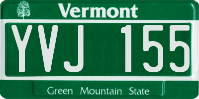 VT license plate YVJ155