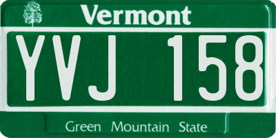 VT license plate YVJ158