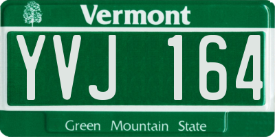 VT license plate YVJ164