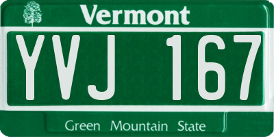VT license plate YVJ167