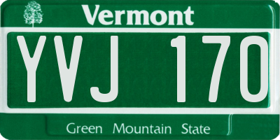VT license plate YVJ170