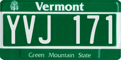 VT license plate YVJ171