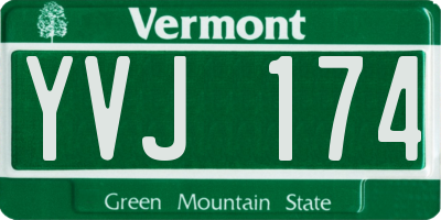 VT license plate YVJ174