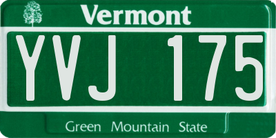 VT license plate YVJ175
