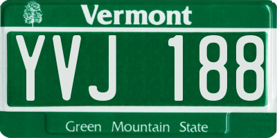 VT license plate YVJ188