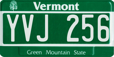 VT license plate YVJ256